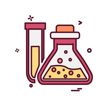 Kimyasal şişe ikonu tasarım vektörü