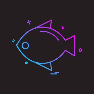 Balık simgesi tasarım vektörü