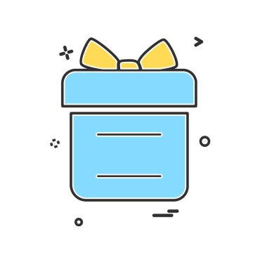 Giftbox simge tasarlamak vektör