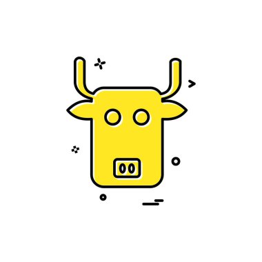 Hayvan simgesi tasarım vektörü