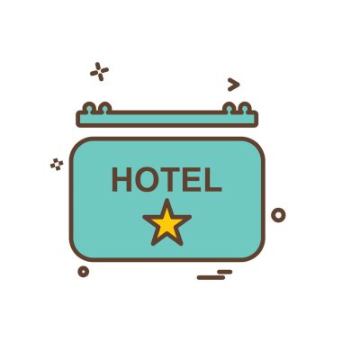 Otel simgesi tasarım vektörü