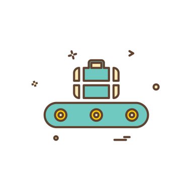 Bagaj simge tasarlamak vektör