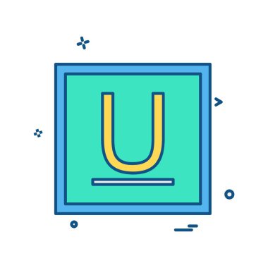 Underline icon design vector illustration