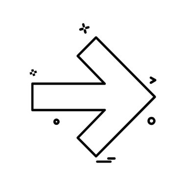 Ok simgesi tasarım vektörü