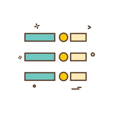 Menü simgesi tasarım, renkli vektör çizim