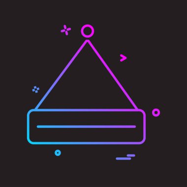 Cap simgesi tasarım, renkli vektör çizim