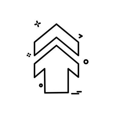 Yukarı ok simgesi tasarım vektörü