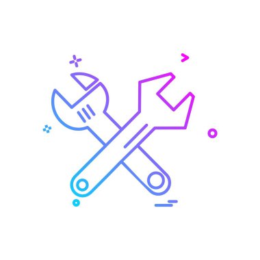 Vites simgesi tasarım vektörü ayarlanıyor