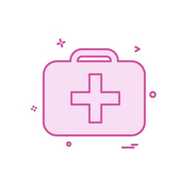 İlk yardım kutusu simge tasarlamak vektör