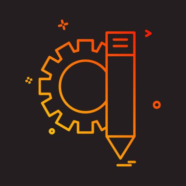 Vites simgesi tasarım vektörü 