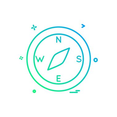 Pusula Simgesi Tasarım Vektörü