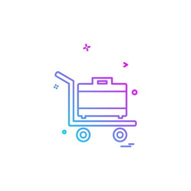 Bagaj simge tasarlamak vektör