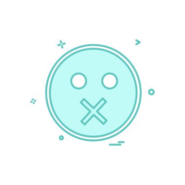 Kızgın emoji simgesi tasarım, renkli vektör çizim