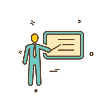 Sunu simgesi tasarım, renkli vektör çizim