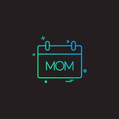 Anneler günü Takvim simge tasarlamak vektör