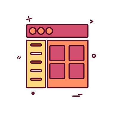 Web düzeni simge tasarım vektörü