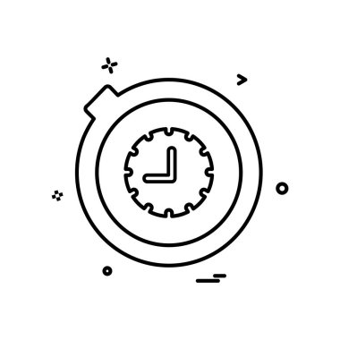 Saat simgesi tasarım, renkli vektör çizim