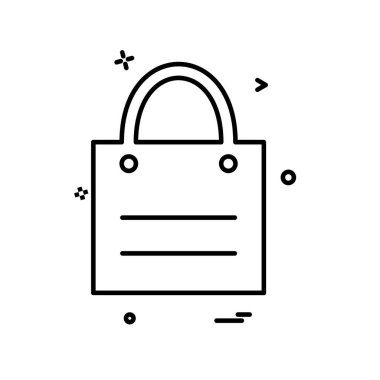 Alışveriş çantası simgesi tasarım vektörü