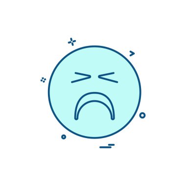 Emoji simgesi tasarım, vektör çizim