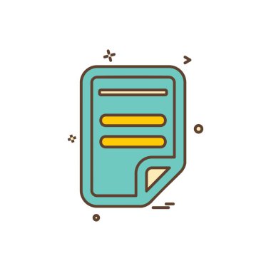 Belge simgesi tasarım vektörü