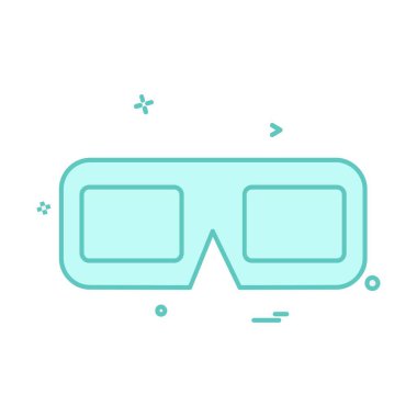 Gözlük simge tasarlamak vektör 