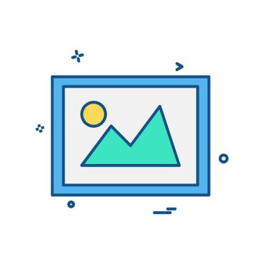 Resim simge tasarlamak vektör