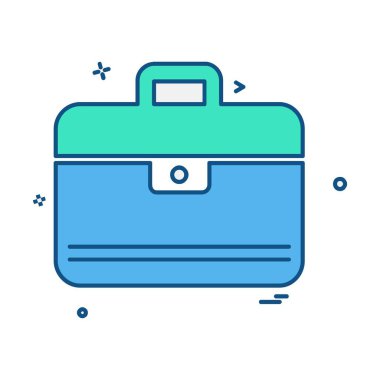 Evrak Çantası'nı simge tasarlamak vektör 