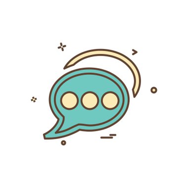 Sohbet simgesi tasarım vektörü