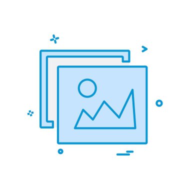 Görüntü simgesi tasarım, renkli vektör çizim