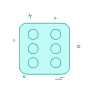 Zar simgesi tasarım vektörü