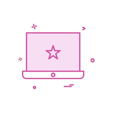 Dizüstü simge vektör tasarımı 