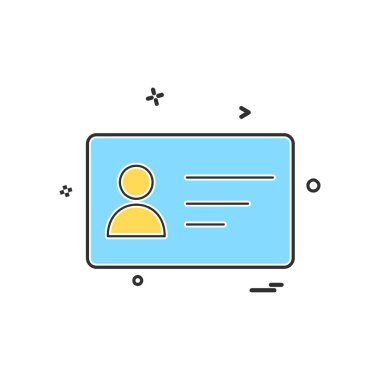 ID kart simgesi vektör illüstrasyonu 