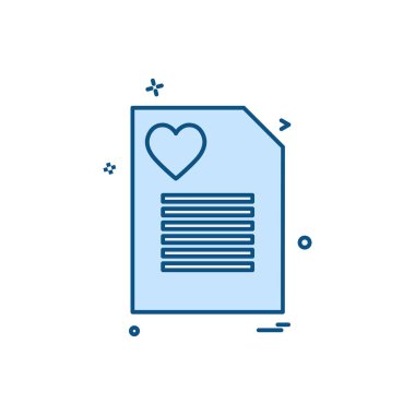 Sevgililer günü simgesi tasarım, renkli vektör çizim