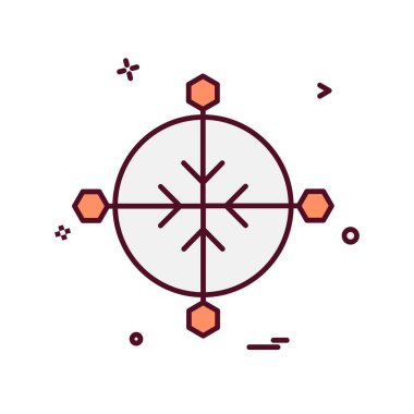 Beyaz arka plan üzerinde Snow flake simge vektör