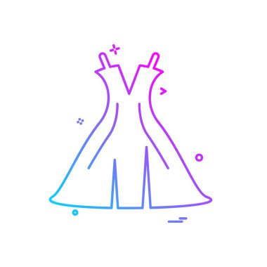 düz simge vektör çizim elbise 