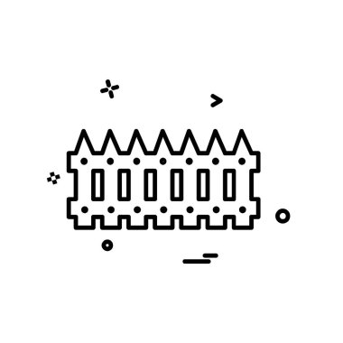 Duvar Sınırı simgesi tasarım vektörü