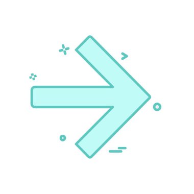 Sağ ok simge tasarlamak vektör