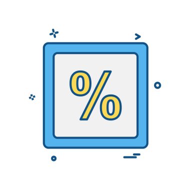 Yüzde simge tasarlamak vektör