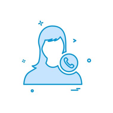 Avatar kadın simge tasarım vektörü