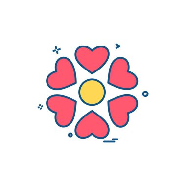 Aşk simge tasarlamak vektör