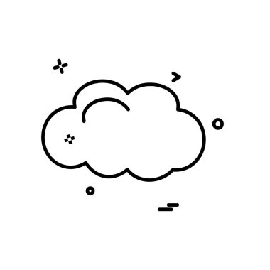 Bulut simgesi tasarım, renkli vektör çizim