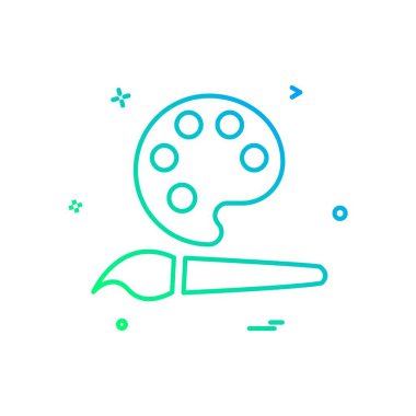 Boya düz simge vektör çizim 