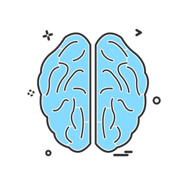 Beyin simge tasarlamak vektör