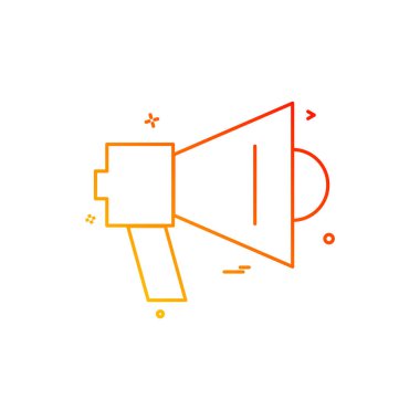 Hoparlör simgesi tasarım, renkli vektör çizim 