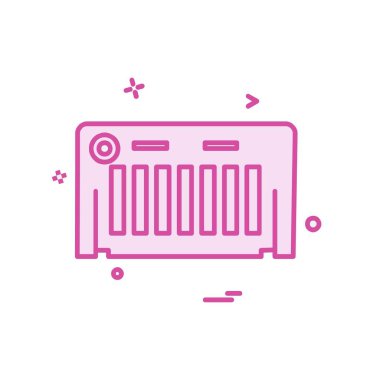 Piyano simge tasarlamak vektör