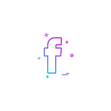 Facebook sosyal simge vektör tasarımı
