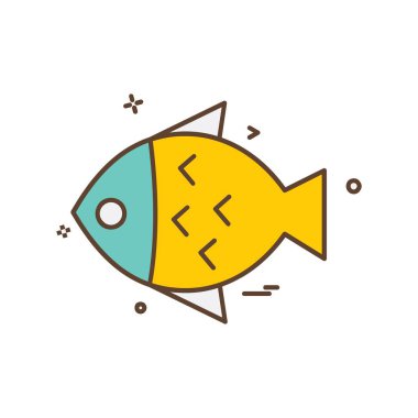 Balık simgesi tasarım vektörü