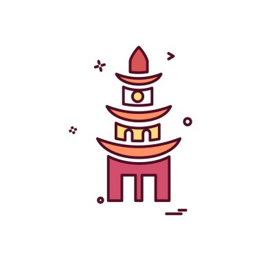 Tapınak simge tasarlamak vektör