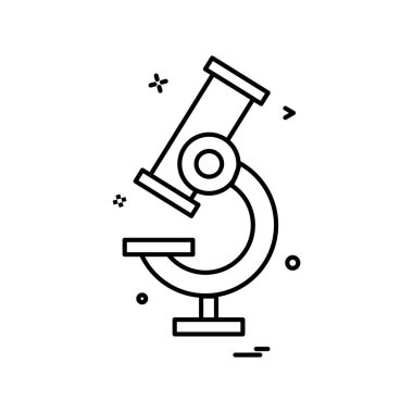 mikroskop simgesi tasarım, vektör çizim