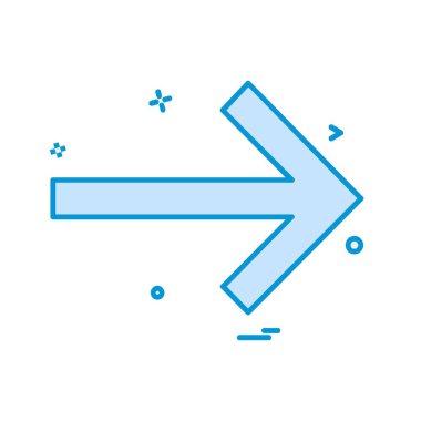 Sağ ok simge tasarlamak vektör